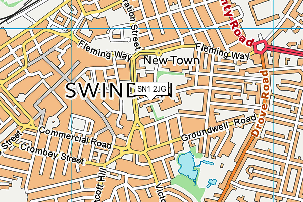 SN1 2JG map - OS VectorMap District (Ordnance Survey) SN1 2JG map - OS VectorMap District (Ordnance Survey)