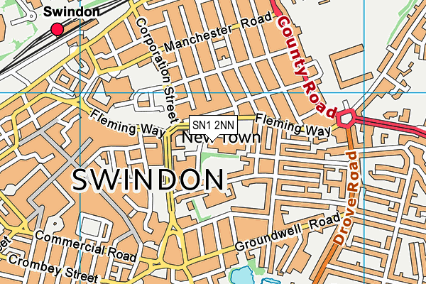 SN1 2NN map - OS VectorMap District (Ordnance Survey) SN1 2NN map - OS VectorMap District (Ordnance Survey)