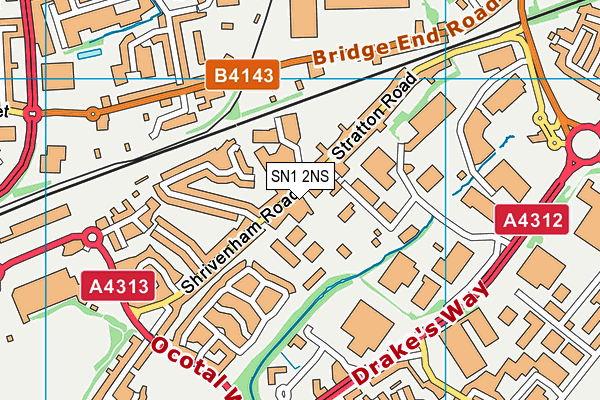 SN1 2NS map - OS VectorMap District (Ordnance Survey)