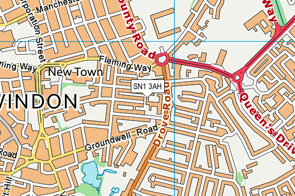 SN1 3AH map - OS VectorMap District (Ordnance Survey) SN1 3AH map - OS VectorMap District (Ordnance Survey)