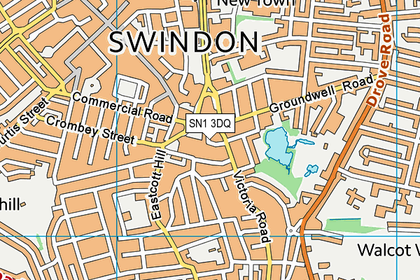 SN1 3DQ map - OS VectorMap District (Ordnance Survey) SN1 3DQ map - OS VectorMap District (Ordnance Survey)