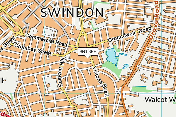 SN1 3EE map - OS VectorMap District (Ordnance Survey) SN1 3EE map - OS VectorMap District (Ordnance Survey)