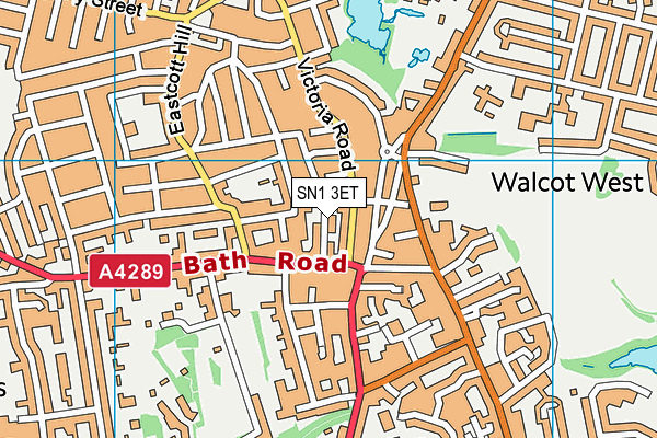 SN1 3ET map - OS VectorMap District (Ordnance Survey) SN1 3ET map - OS VectorMap District (Ordnance Survey)