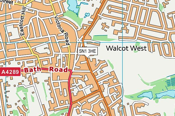 SN1 3HE map - OS VectorMap District (Ordnance Survey) SN1 3HE map - OS VectorMap District (Ordnance Survey)