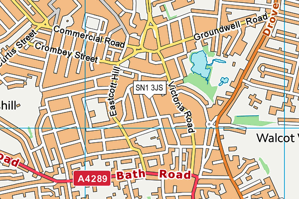 SN1 3JS map - OS VectorMap District (Ordnance Survey)