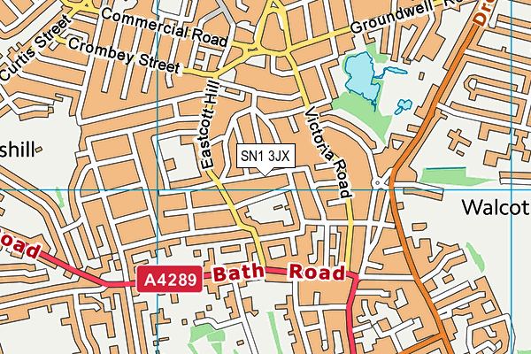 SN1 3JX map - OS VectorMap District (Ordnance Survey) SN1 3JX map - OS VectorMap District (Ordnance Survey)