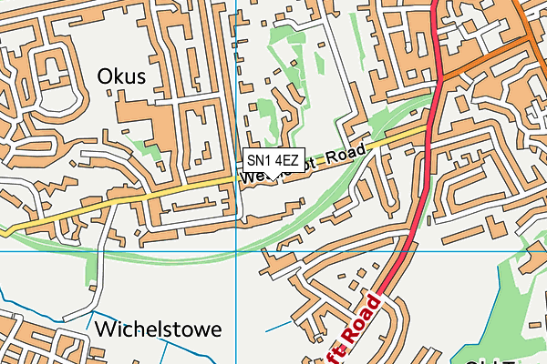 SN1 4EZ map - OS VectorMap District (Ordnance Survey) SN1 4EZ map - OS VectorMap District (Ordnance Survey)
