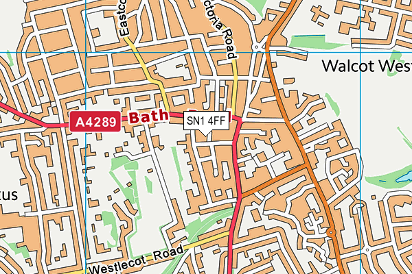 SN1 4FF map - OS VectorMap District (Ordnance Survey) SN1 4FF map - OS VectorMap District (Ordnance Survey)