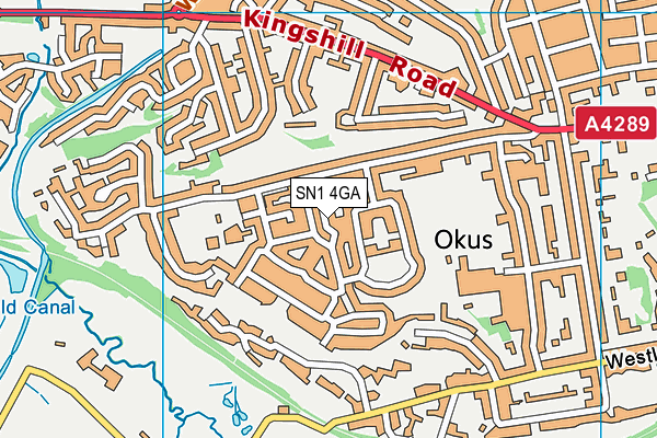 SN1 4GA map - OS VectorMap District (Ordnance Survey) SN1 4GA map - OS VectorMap District (Ordnance Survey)