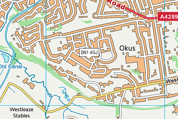 SN1 4GJ map - OS VectorMap District (Ordnance Survey) SN1 4GJ map - OS VectorMap District (Ordnance Survey)
