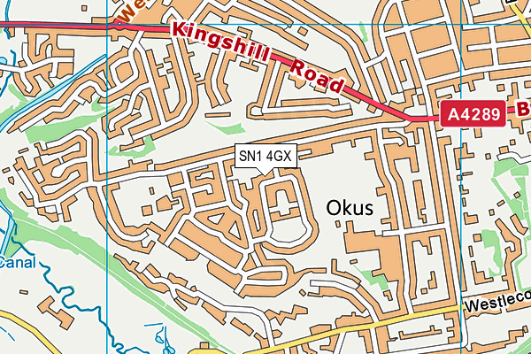 SN1 4GX map - OS VectorMap District (Ordnance Survey) SN1 4GX map - OS VectorMap District (Ordnance Survey)