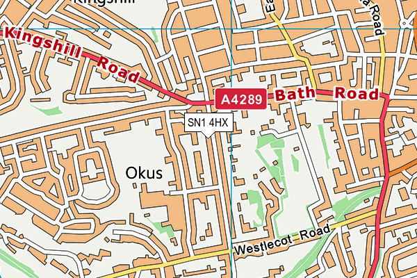 SN1 4HX map - OS VectorMap District (Ordnance Survey) SN1 4HX map - OS VectorMap District (Ordnance Survey)