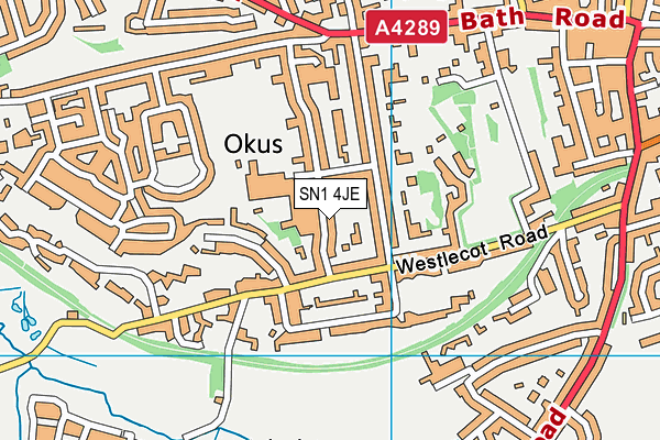SN1 4JE map - OS VectorMap District (Ordnance Survey) SN1 4JE map - OS VectorMap District (Ordnance Survey)
