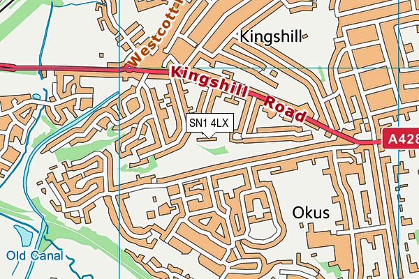 SN1 4LX map - OS VectorMap District (Ordnance Survey) SN1 4LX map - OS VectorMap District (Ordnance Survey)