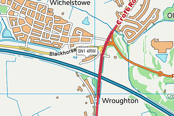 SN1 4RW map - OS VectorMap District (Ordnance Survey) SN1 4RW map - OS VectorMap District (Ordnance Survey)