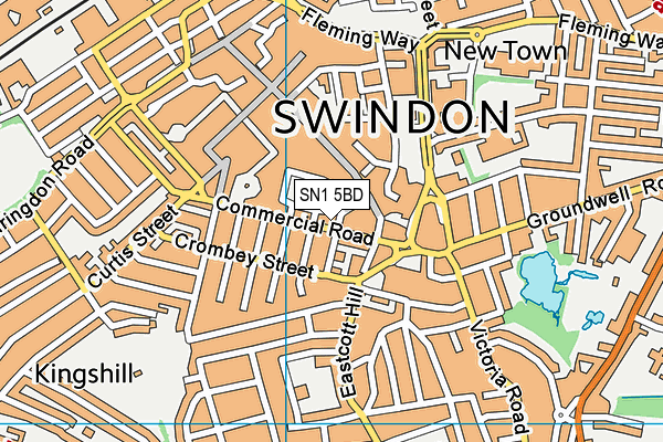 SN1 5BD map - OS VectorMap District (Ordnance Survey) SN1 5BD map - OS VectorMap District (Ordnance Survey)