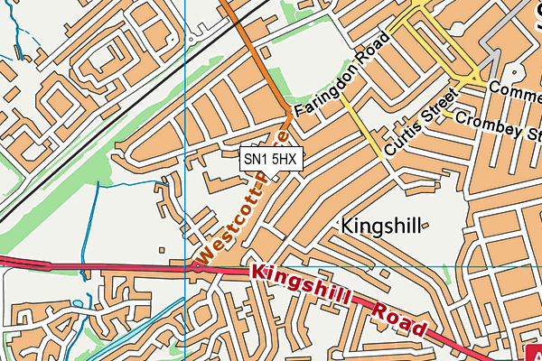 SN1 5HX map - OS VectorMap District (Ordnance Survey) SN1 5HX map - OS VectorMap District (Ordnance Survey)