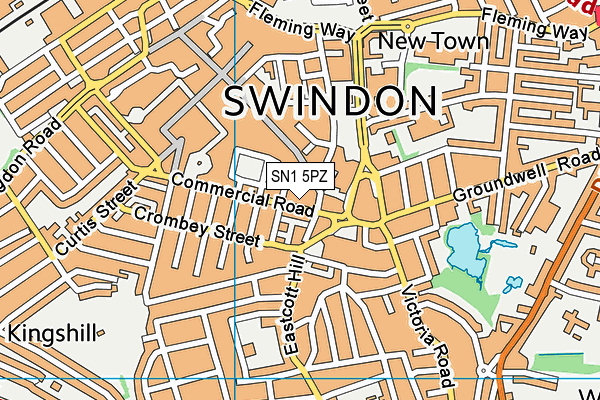 SN1 5PZ map - OS VectorMap District (Ordnance Survey) SN1 5PZ map - OS VectorMap District (Ordnance Survey)