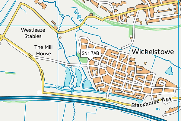 SN1 7AB map - OS VectorMap District (Ordnance Survey) SN1 7AB map - OS VectorMap District (Ordnance Survey)