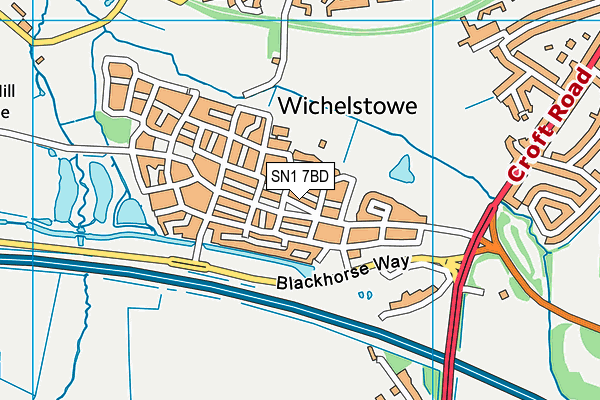 SN1 7BD map - OS VectorMap District (Ordnance Survey)