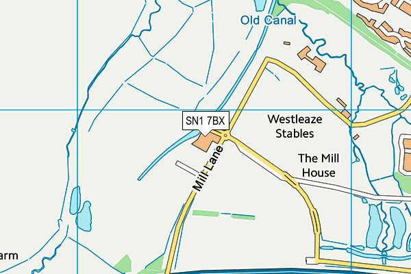 SN1 7BX map - OS VectorMap District (Ordnance Survey) SN1 7BX map - OS VectorMap District (Ordnance Survey)