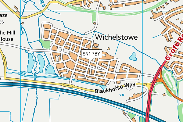 SN1 7BY map - OS VectorMap District (Ordnance Survey) SN1 7BY map - OS VectorMap District (Ordnance Survey)