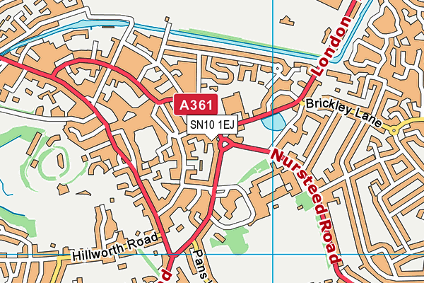 SN10 1EJ map - OS VectorMap District (Ordnance Survey) SN10 1EJ map - OS VectorMap District (Ordnance Survey)