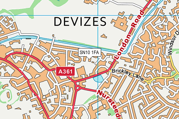 SN10 1FA map - OS VectorMap District (Ordnance Survey) SN10 1FA map - OS VectorMap District (Ordnance Survey)