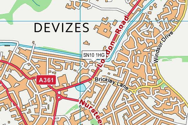 SN10 1HG map - OS VectorMap District (Ordnance Survey) SN10 1HG map - OS VectorMap District (Ordnance Survey)
