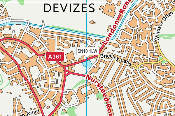 SN10 1LW map - OS VectorMap District (Ordnance Survey) SN10 1LW map - OS VectorMap District (Ordnance Survey)