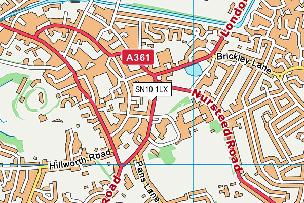 SN10 1LX map - OS VectorMap District (Ordnance Survey) SN10 1LX map - OS VectorMap District (Ordnance Survey)