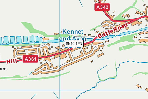 SN10 1PN map - OS VectorMap District (Ordnance Survey) SN10 1PN map - OS VectorMap District (Ordnance Survey)