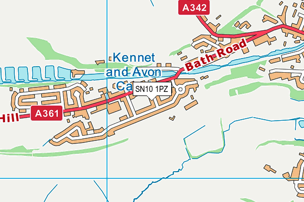 SN10 1PZ map - OS VectorMap District (Ordnance Survey) SN10 1PZ map - OS VectorMap District (Ordnance Survey)