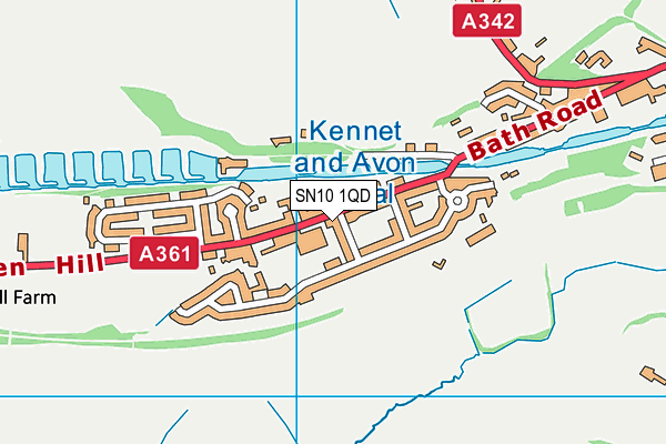SN10 1QD map - OS VectorMap District (Ordnance Survey) SN10 1QD map - OS VectorMap District (Ordnance Survey)