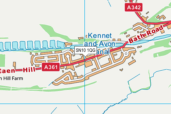 SN10 1QG map - OS VectorMap District (Ordnance Survey)