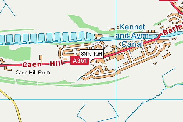 SN10 1QH map - OS VectorMap District (Ordnance Survey) SN10 1QH map - OS VectorMap District (Ordnance Survey)