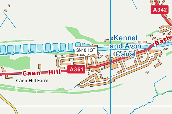SN10 1QT map - OS VectorMap District (Ordnance Survey)