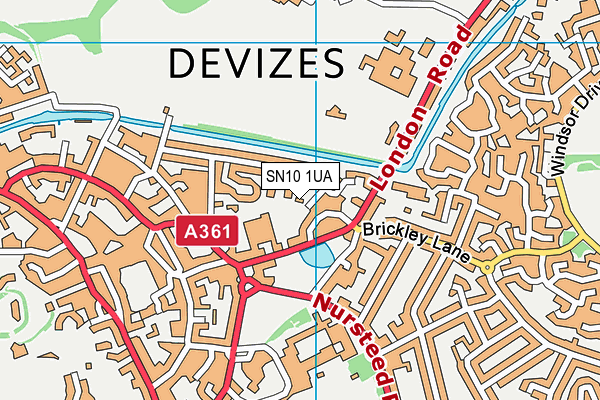 SN10 1UA map - OS VectorMap District (Ordnance Survey) SN10 1UA map - OS VectorMap District (Ordnance Survey)