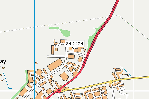 SN10 2GH map - OS VectorMap District (Ordnance Survey) SN10 2GH map - OS VectorMap District (Ordnance Survey)