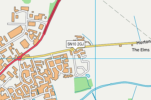 SN10 2GJ map - OS VectorMap District (Ordnance Survey) SN10 2GJ map - OS VectorMap District (Ordnance Survey)