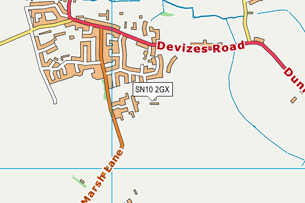 SN10 2GX map - OS VectorMap District (Ordnance Survey) SN10 2GX map - OS VectorMap District (Ordnance Survey)