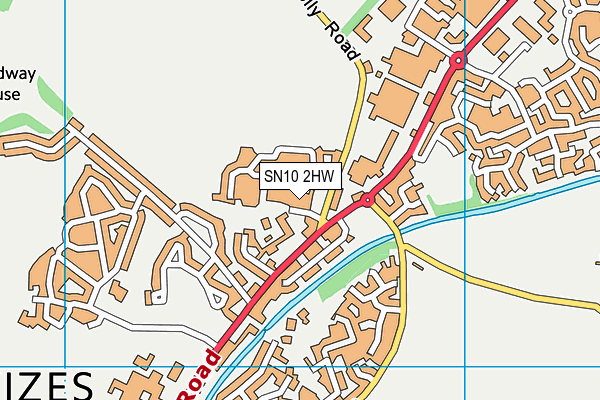SN10 2HW map - OS VectorMap District (Ordnance Survey) SN10 2HW map - OS VectorMap District (Ordnance Survey)