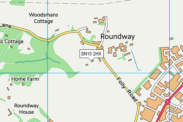 SN10 2HX map - OS VectorMap District (Ordnance Survey) SN10 2HX map - OS VectorMap District (Ordnance Survey)