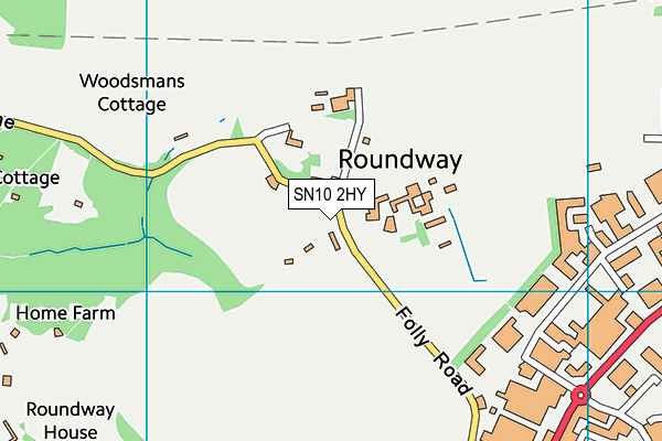SN10 2HY map - OS VectorMap District (Ordnance Survey) SN10 2HY map - OS VectorMap District (Ordnance Survey)