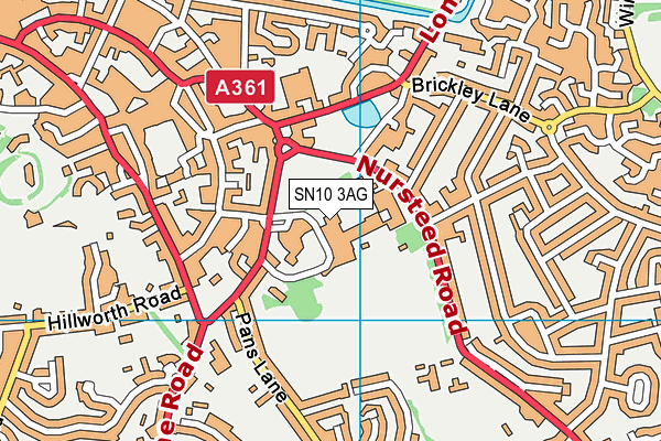 SN10 3AG map - OS VectorMap District (Ordnance Survey) SN10 3AG map - OS VectorMap District (Ordnance Survey)
