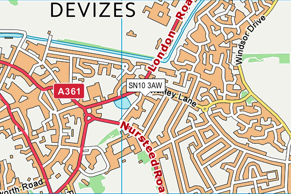 SN10 3AW map - OS VectorMap District (Ordnance Survey) SN10 3AW map - OS VectorMap District (Ordnance Survey)