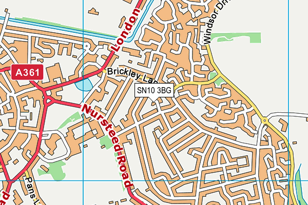 SN10 3BG map - OS VectorMap District (Ordnance Survey) SN10 3BG map - OS VectorMap District (Ordnance Survey)