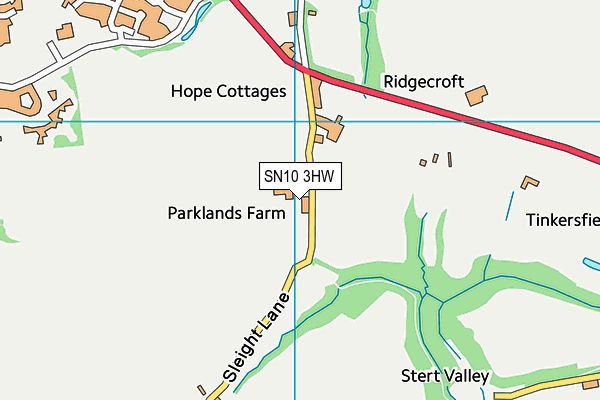 SN10 3HW map - OS VectorMap District (Ordnance Survey) SN10 3HW map - OS VectorMap District (Ordnance Survey)