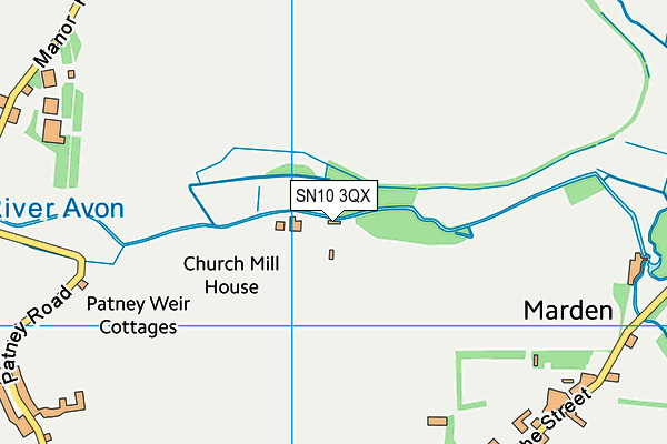 SN10 3QX map - OS VectorMap District (Ordnance Survey) SN10 3QX map - OS VectorMap District (Ordnance Survey)