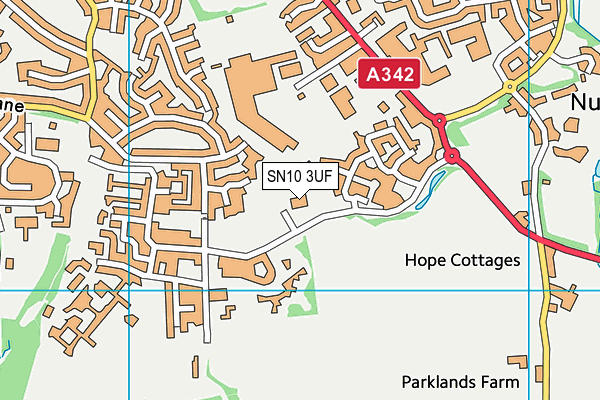 SN10 3UF map - OS VectorMap District (Ordnance Survey) SN10 3UF map - OS VectorMap District (Ordnance Survey)